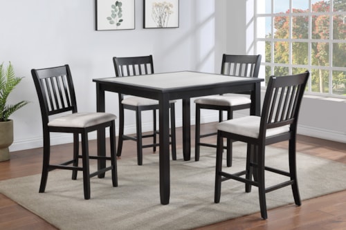 Salvador Casual 5-Piece Counter Height Dining Set