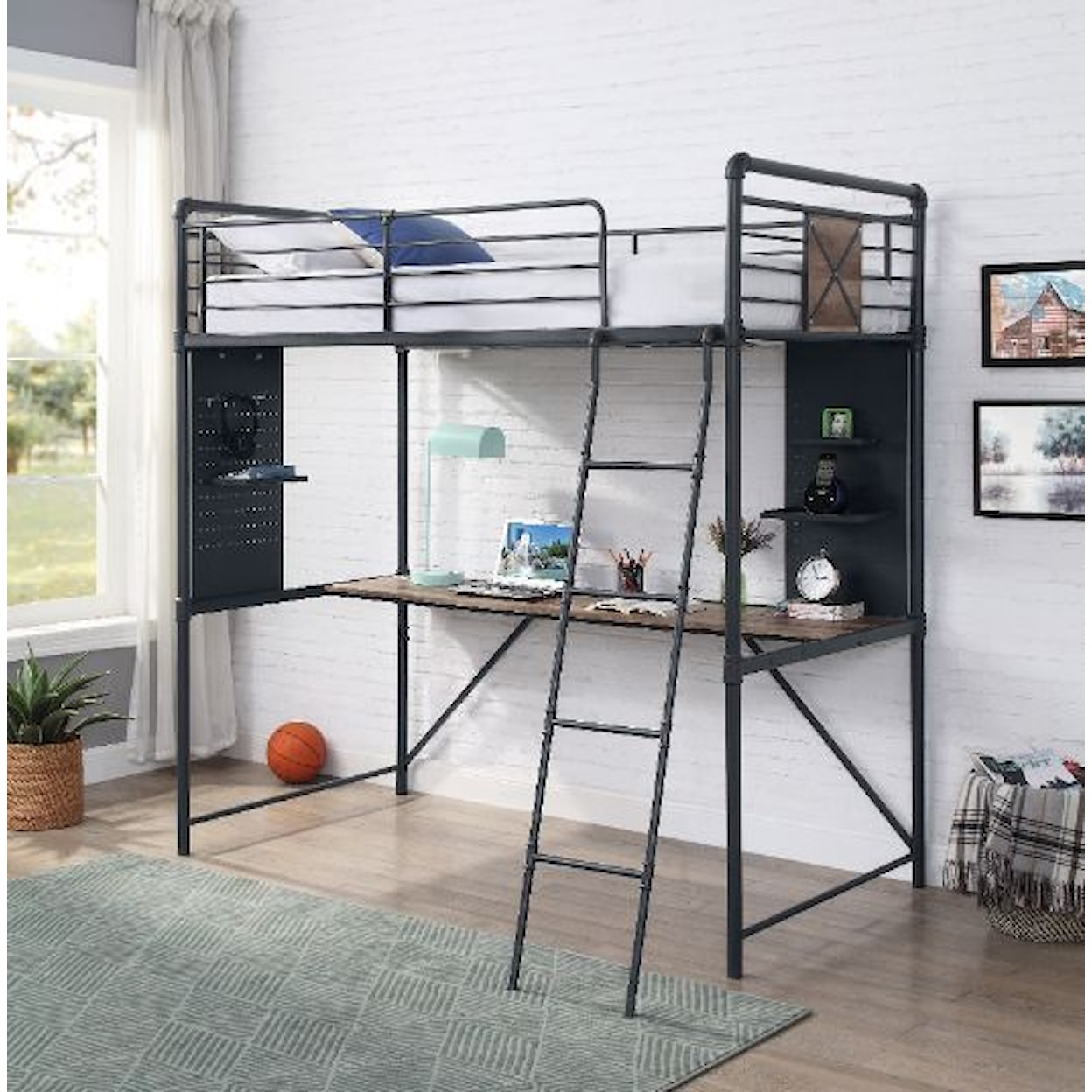 Acme Furniture Cordelia Twin Loft Bed w/ Desk