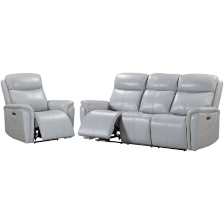 Power Reclining Sofa and Recliner Set