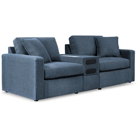Sectional With Audio Console