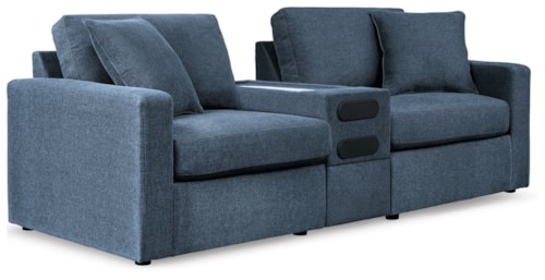 3-Piece Sectional Loveseat with Audio System