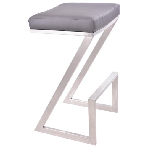 Contemporary 26" Counter Height Backless Barstool