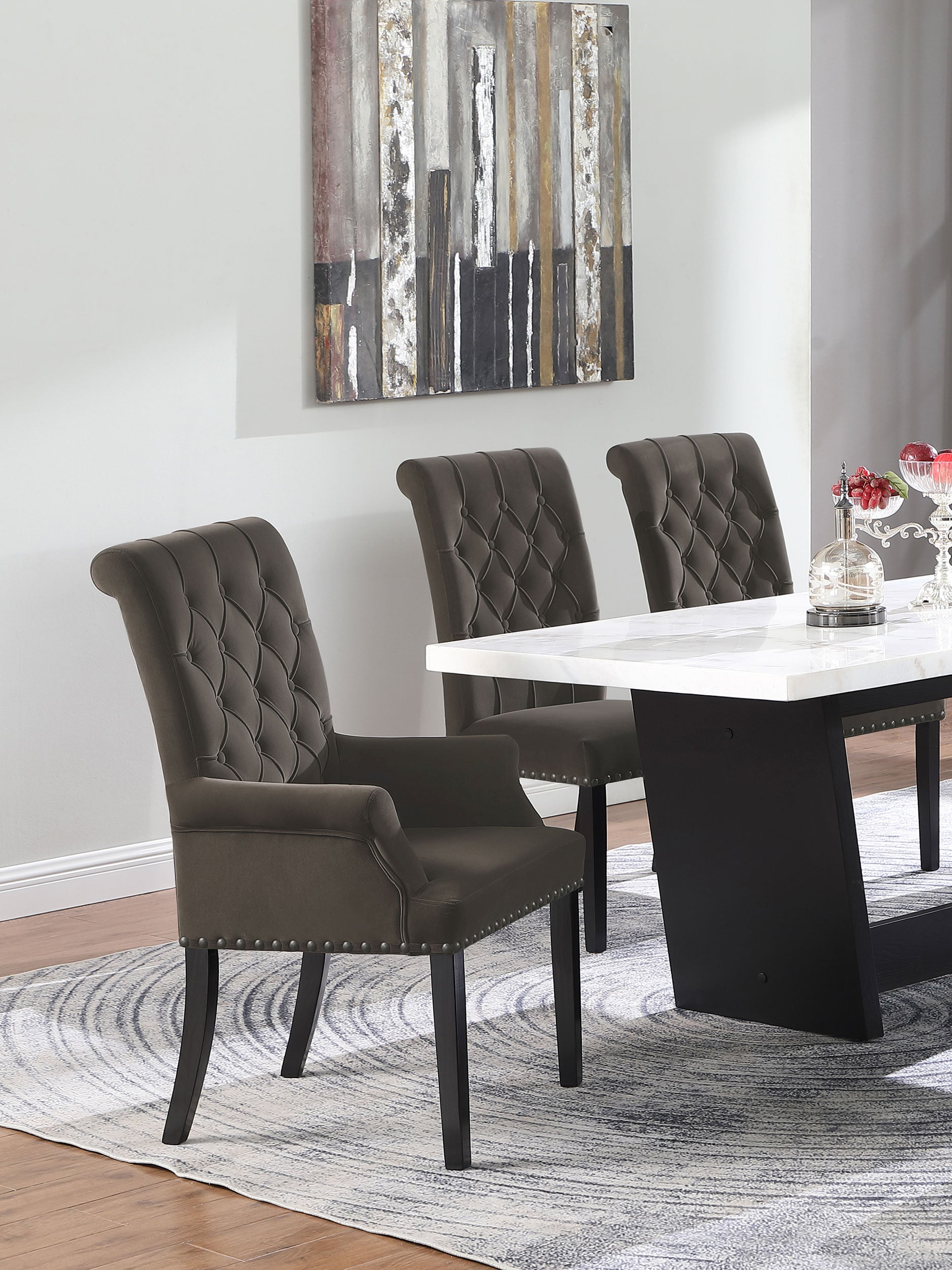 Alana Velvet Dining Arm Chair