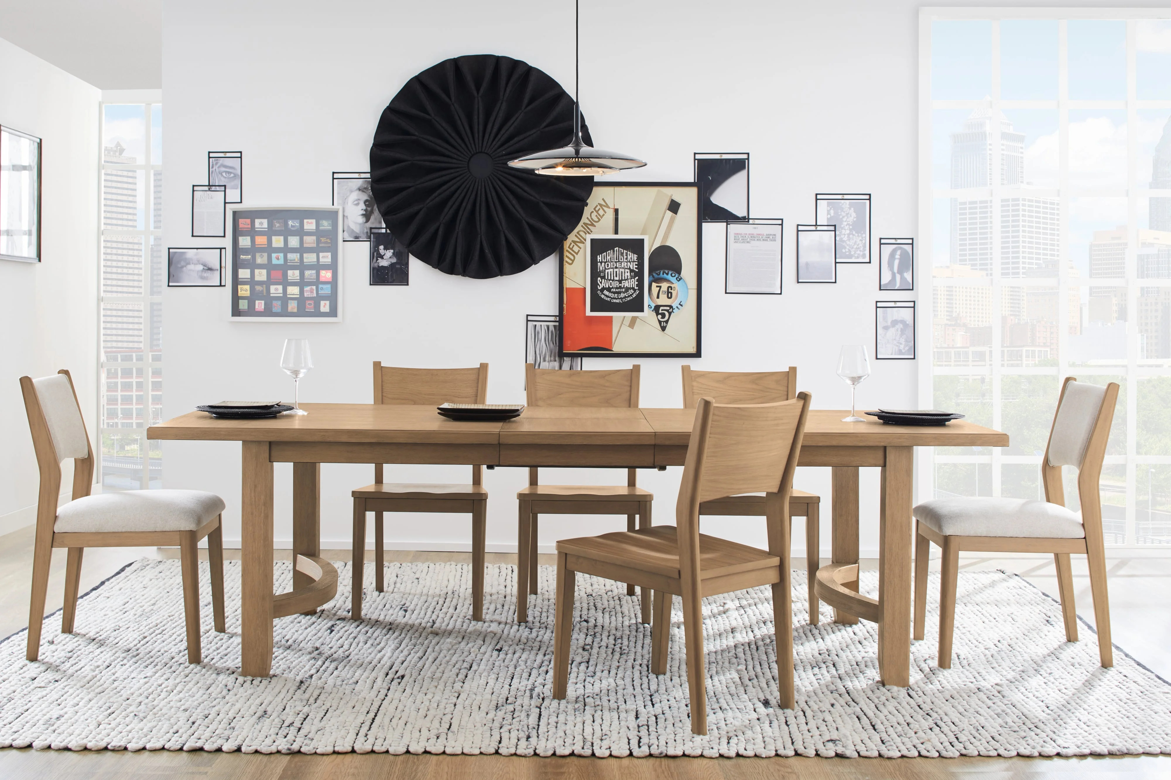 Flexsteel Casegoods Normandy Transitional 7-Piece Dining Table and ...