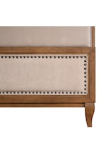 Flexsteel Casegoods Bellevue Transitional Upholstered Queen Bed with Nailhead Trim