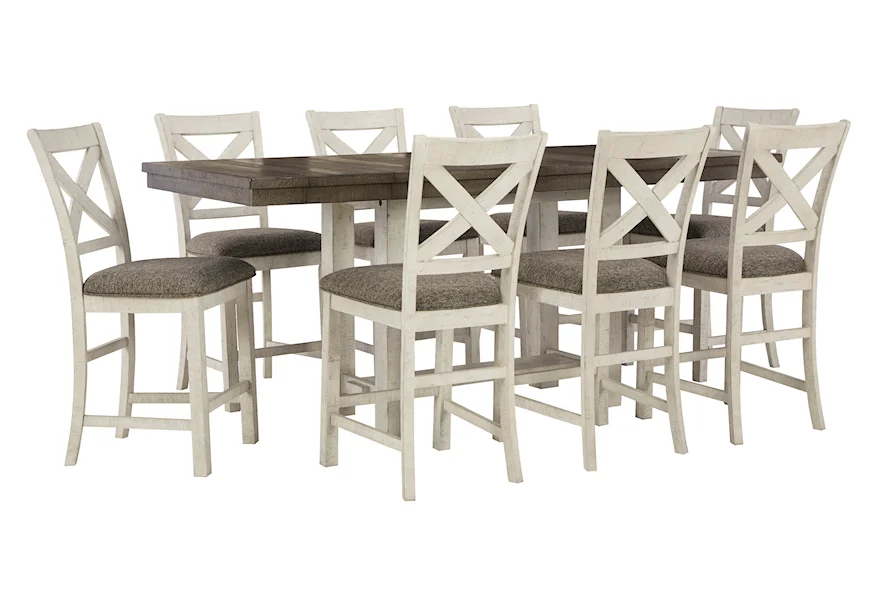 Brewgan 9-Piece Dining Set by Benchcraft at Zak's Home Outlet