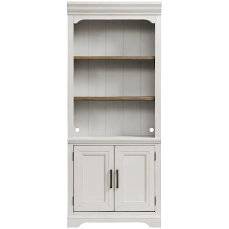 Cottage Bunching Bookcase with Doors and Adjustable Shelving