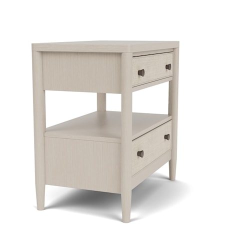 2-Drawer Nightstand with USB Ports