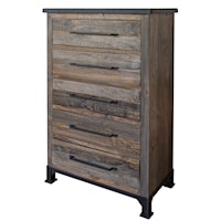 Rustic 5-Drawer Chest