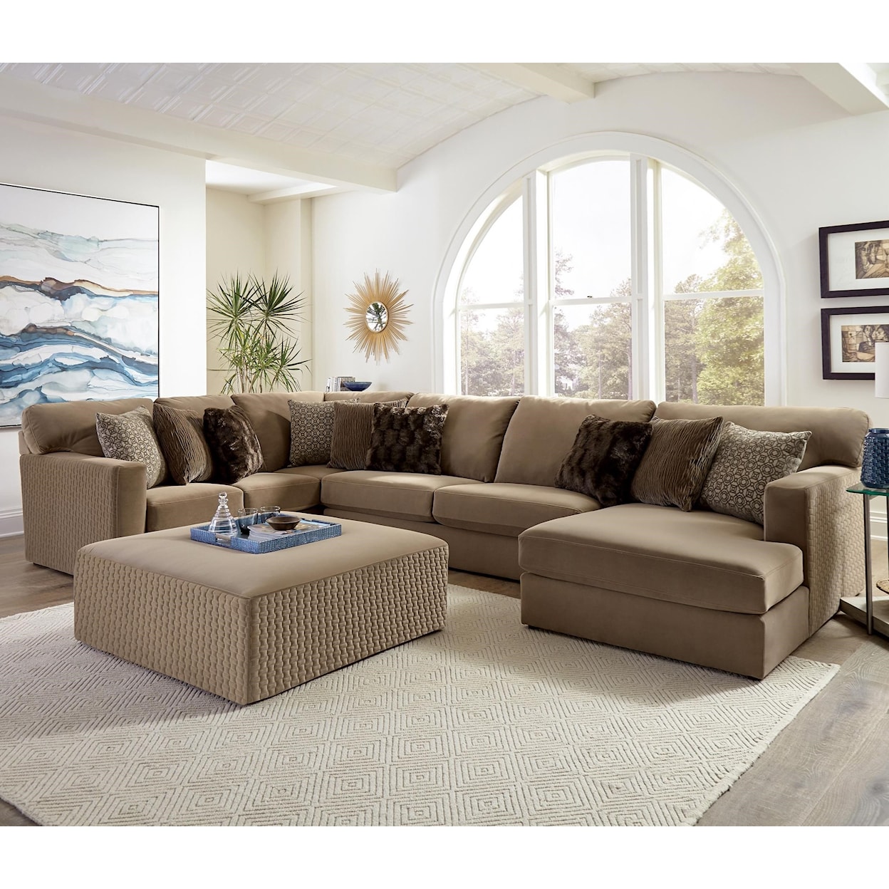 Carolina Furniture 3301 Carlsbad 3-Piece U-Shape Sectional