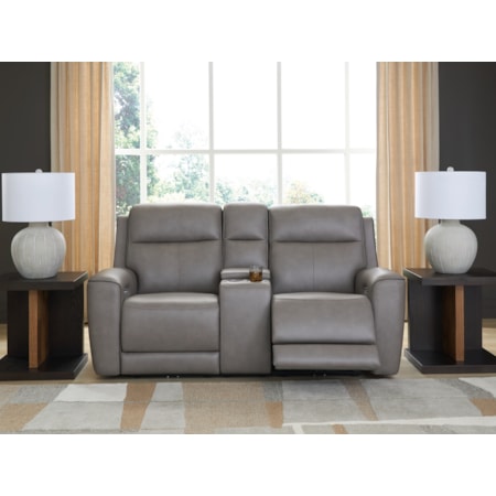 Pwr Rec Loveseat/Con/Adj Hdrst