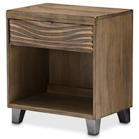 Coastal Single Drawer Nightstand