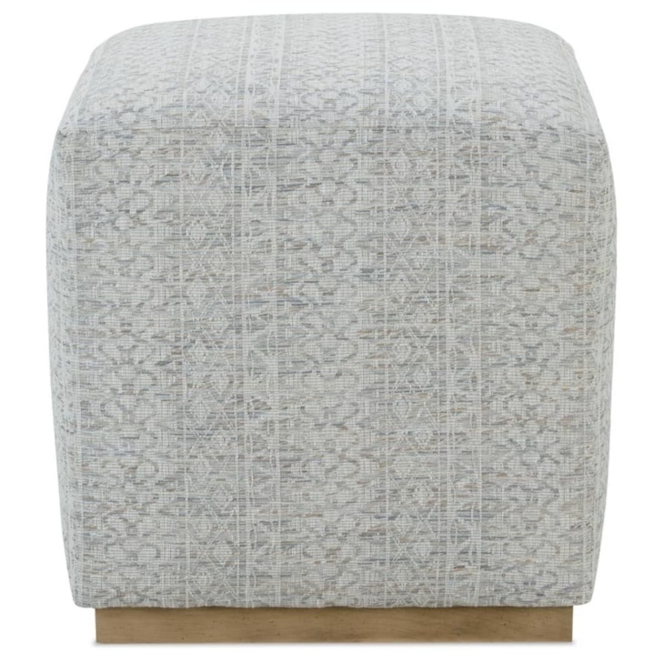 Pinth Base Rectangular Ottman Rowe Dena P800-005 Transitional Cube Ottoman w/Wooden Plinth Base ...