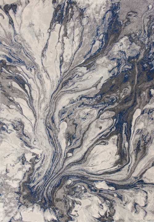 13'2" X 10'2" Grey Watercolors Area Rug