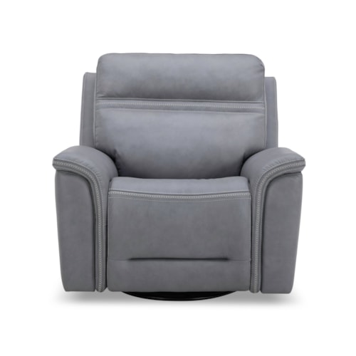 Transitional Swivel Glider Power Recliner with USB Ports