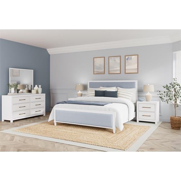 Queen Upholstered Panel Bed