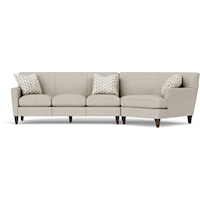 Contemporary 2-Piece Sectional with RAF Angled Chaise