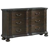 Traditional 6-Drawer Dresser with Felt-Lined Drawers
