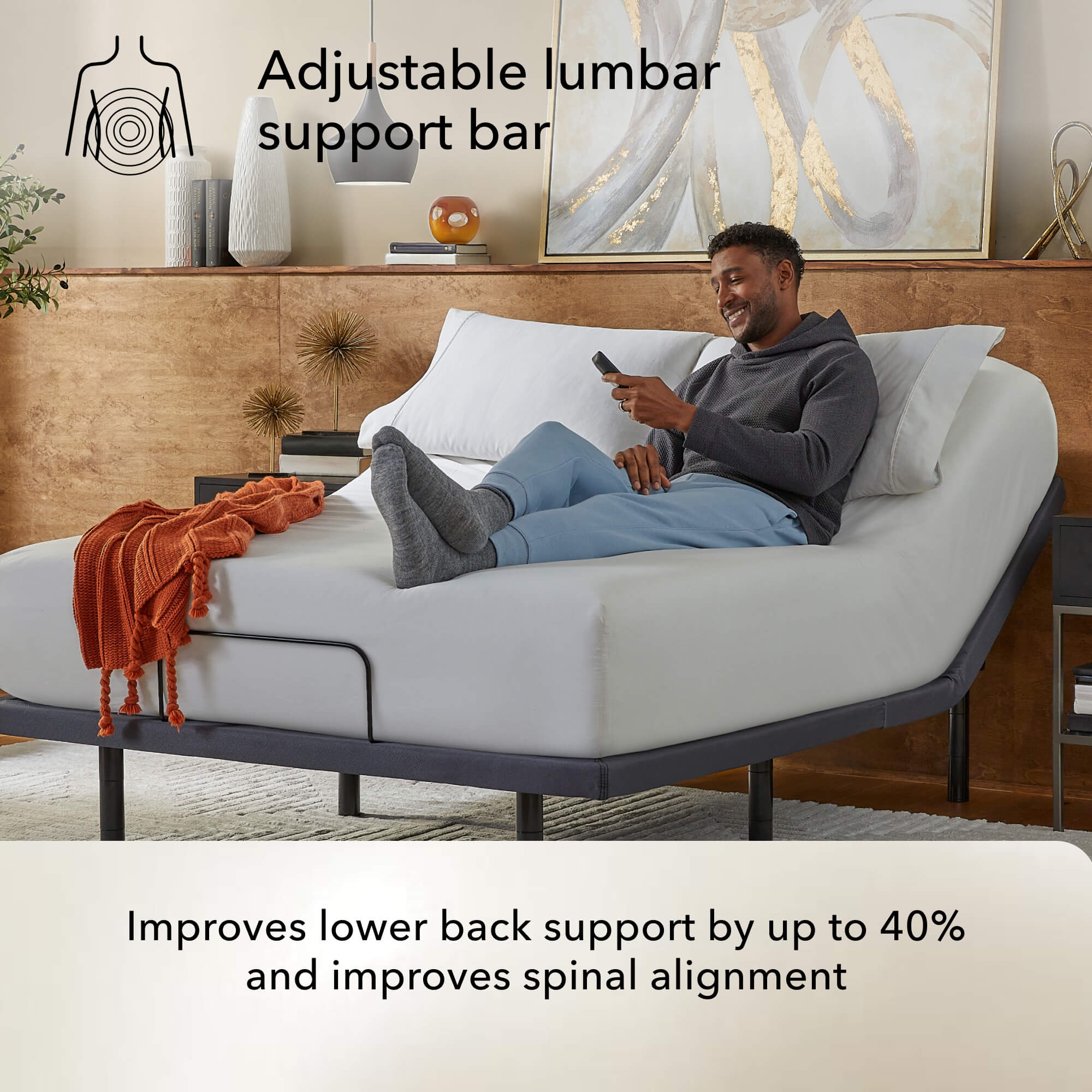 Queen BaseLogic Pearl Adjustable Base