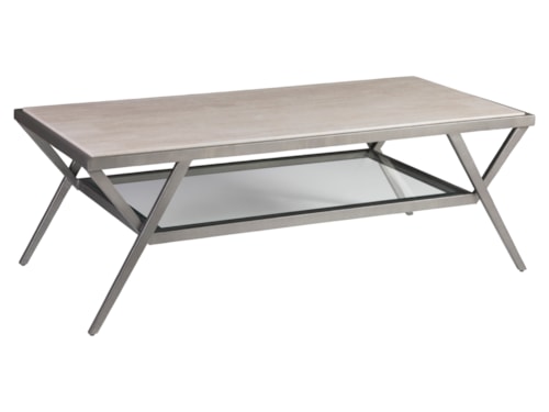 Contemporary Silver Gray Cocktail Table