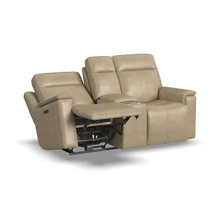 Power Reclining Console Loveseat