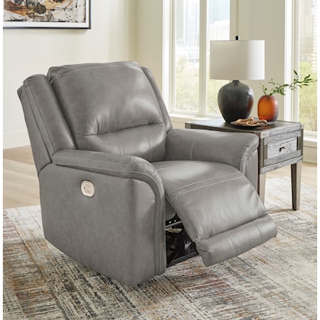 Power Recliner w/ Adj Headrest