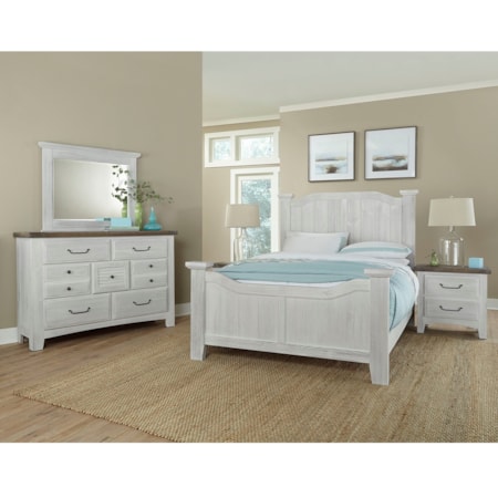 5-Piece Queen Arched Poster Bedroom Set