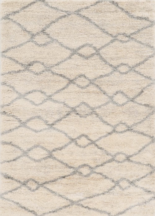 5'3" x 7'7" Ivory/Grey London Rug