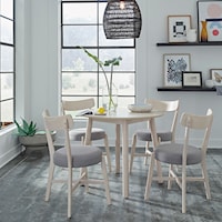 5 Piece Transitional Counter Height Dining Set with Froth Finish