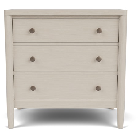 Contemporary 3-Drawer Nightstand with Dual USB Charging Ports