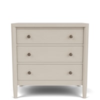 Contemporary 3-Drawer Nightstand with Dual USB Charging Ports