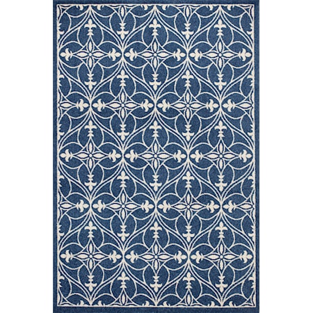 6'7" X 9'6" Denim Bentley Area Rug