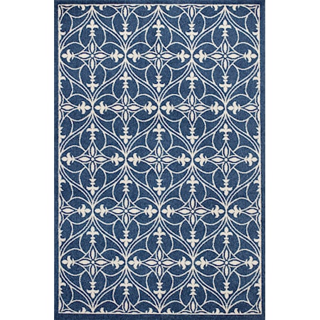 6'7" X 9'6" Denim Bentley Area Rug