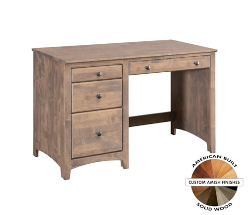 4 Drawer Desk with Ball Bearing Glide Drawers