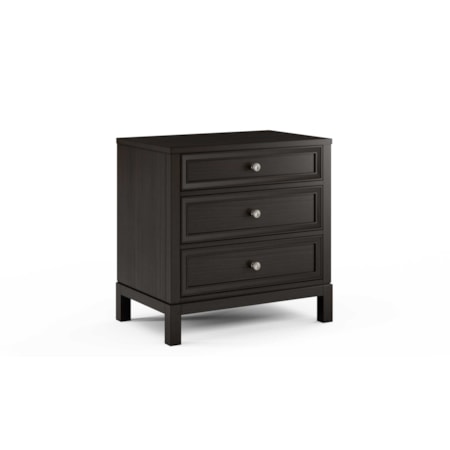 3-Drawer Wide Nightstand