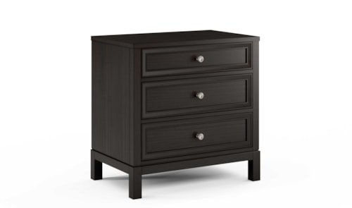 3-Drawer Wide Nightstand