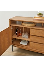 Flexsteel Casegoods Millwork Contemporary Sideboard with Wine Storage