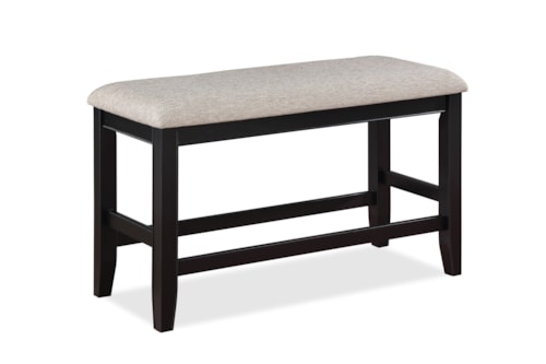 Counter Height Bench with Upholstered Seat