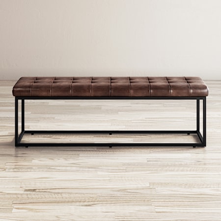 Leather Ottoman