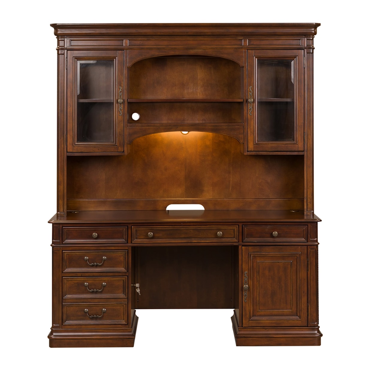 Liberty Furniture Brayton Manor Jr Executive 3-Piece Executive Desk Set