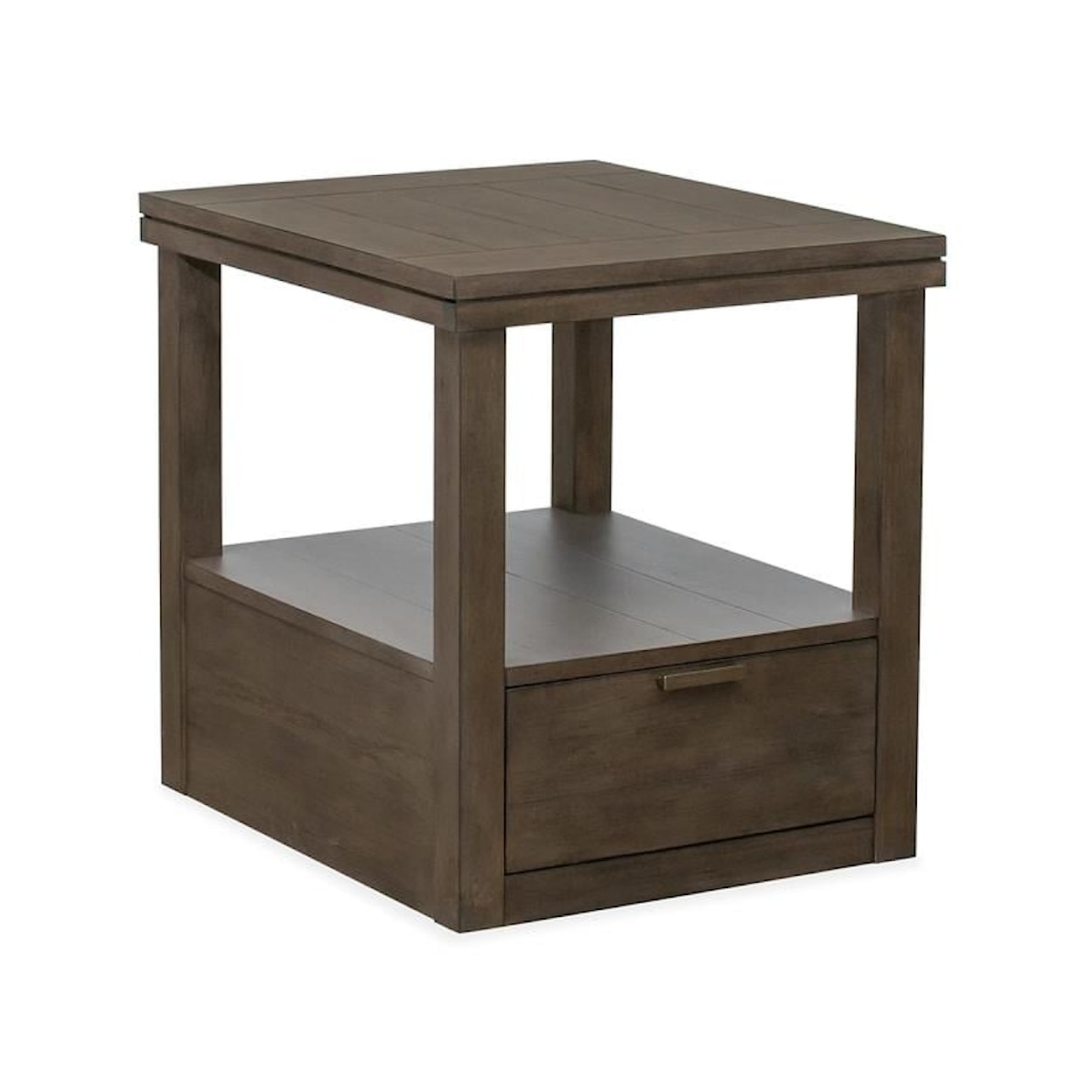 Magnussen Home McGrath Occasional Tables 1-Drawer Rectangular End Table