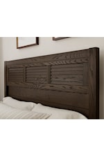 Laurel Mercantile Co. Passageways Rustic King Low-Profile Bed with Panel Headboard