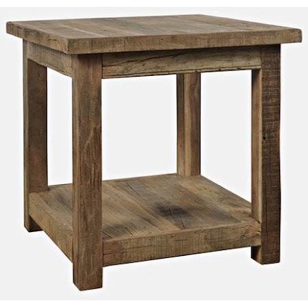 Reclamation Salvaged Wood End Table