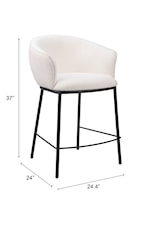 Zuo Essen Collection Contemporary Barstool