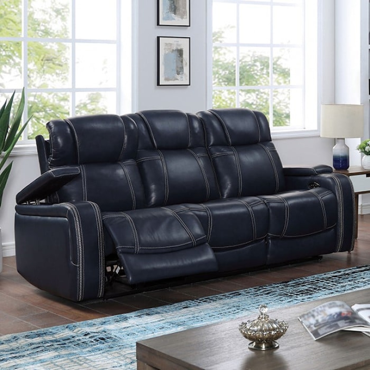 Furniture of America ZEPHYR Power Reclining Sofa
