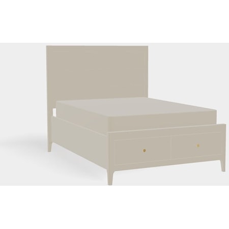 Toulon Full Upholstered Bed with Footboard Storage