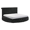 Crown Mark BRIGITTE Queen Upholstered Bed - Black