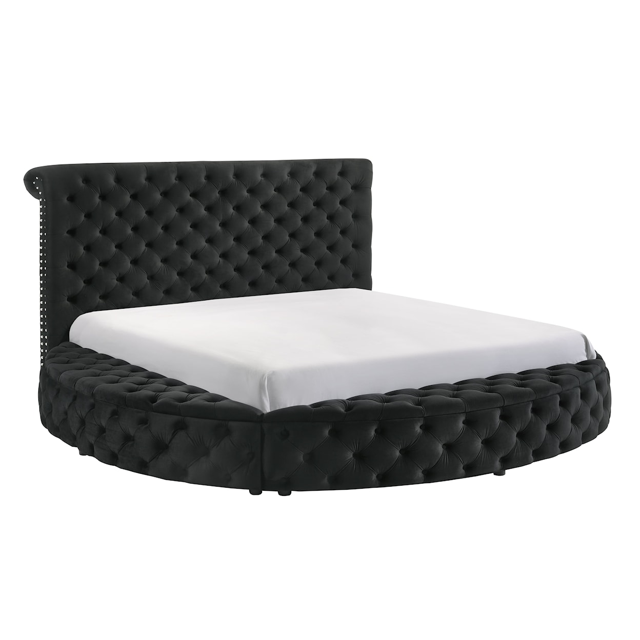 CM BRIGITTE Queen Upholstered Bed - Black