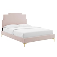 Performance Velvet Queen Platform Bed