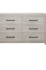 Global Furniture LINWOOD Farmhouse White 5-Drawer Bedroom Chest